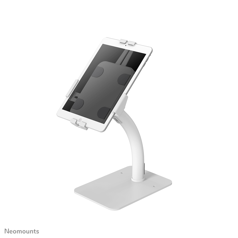 Neomounts DS15-625WH1 Tablet stand desk - 7.9-11" - 130° tiltable - 360° rotatable - lockable (incl. security screw, excl. lock) - bolt-down - universal - white