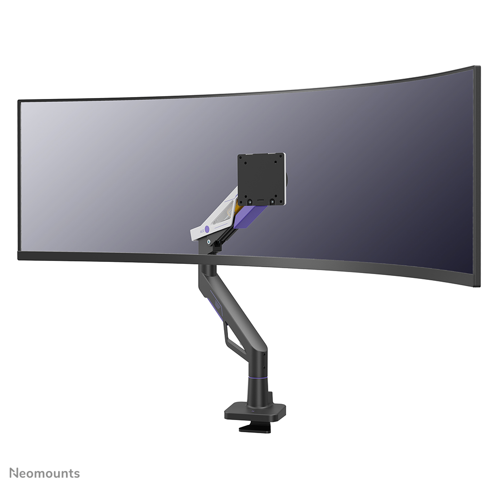 Neomounts ACE DS70-256BL1 Gaming single monitor arm - 24-57" - 2-30 kg (curved 24 kg) - precision tilt - gas spring - 180°-stop - Topfix - Easy Install-model - black
