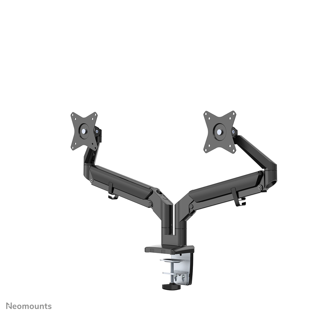 Neomounts DS70-810BL2 Dual monitor arm - 17-32" - 1-9 kg/screen - gas spring - 180°-stop - space saving T-Rex model - black