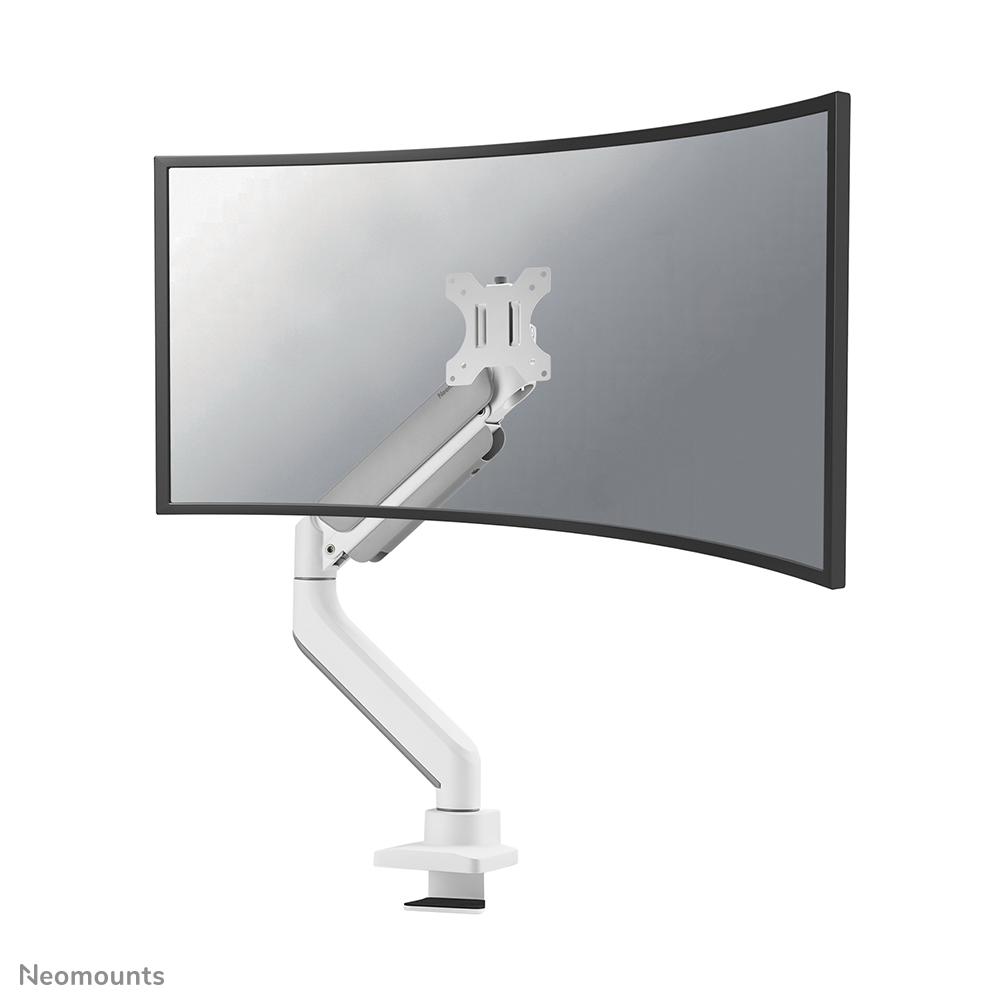 Neomounts NEXT Core DS70PLUS-450WH1 Single monitor arm - 17-49" - 1-18 kg (curved 14 kg) - gas spring - 180°-stop - Topfix - Easy Install-model - 100% plastic-free packaging - white