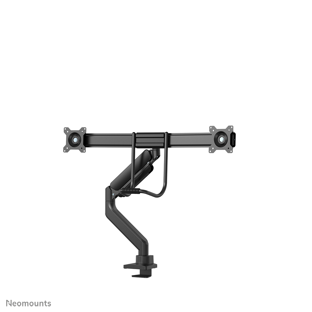 Neomounts NEXT Core DS75-450BL2 Dual crossbar monitor arm - 17-32" - 1-8 kg/screen - gas spring - 180°-stop - Topfix - Easy Install-model - 100% plastic-free packaging - black