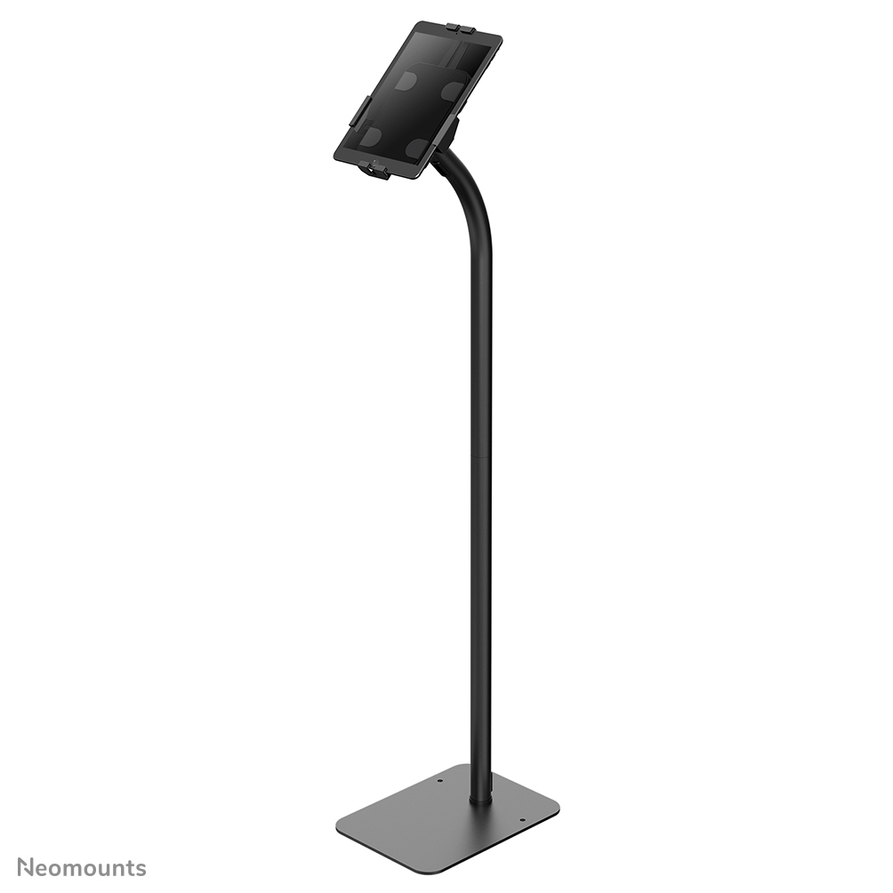 Neomounts FL15-625BL1 Tablet floor stand - 7.9-11" - 130° tiltable - 360° rotatable - lockable (incl. security screw, excl. lock) - bolt-down - suitable for iPad/iPad Air 9.7" - black