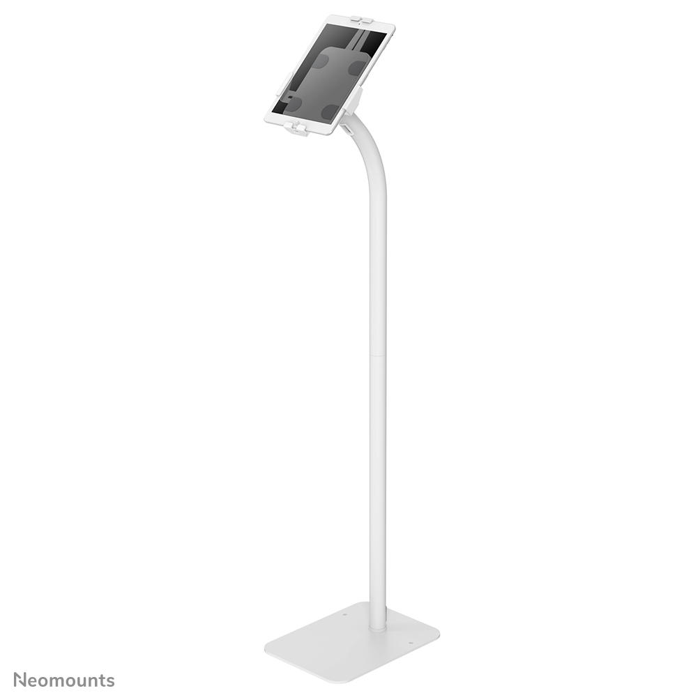 Neomounts FL15-625WH1 Tablet floor stand - 7.9-11" - 130° tiltable - 360° rotatable - lockable (incl. security screw, excl. lock) - bolt-down - suitable for iPad/iPad Air 9.7" - white