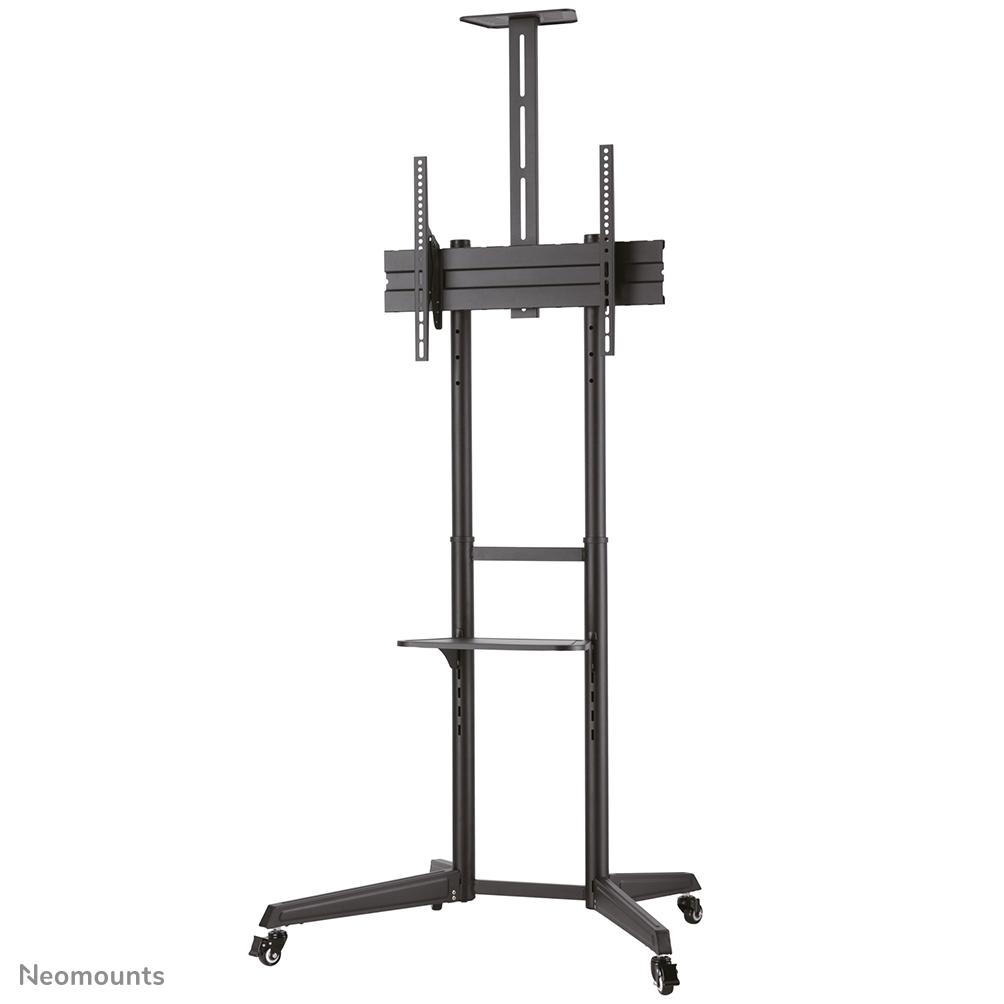 Neomounts FL50-550BL1 TV trolley - 37-70" - max 50 kg - manual h 128,5-145 cm - VESA 100x100-600x400 - incl. cam/hardware shelf - black