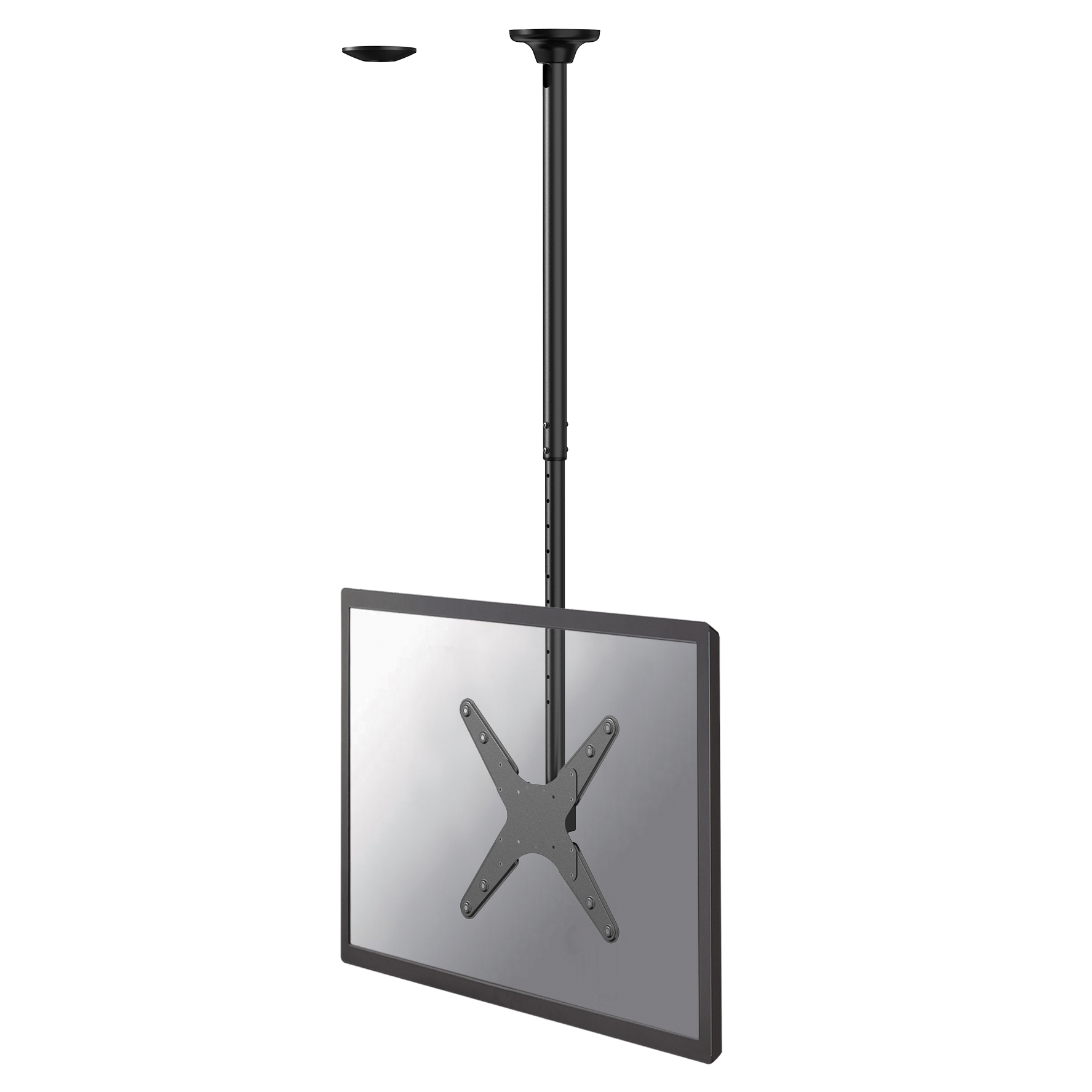 Neomounts FPMA-C340BLACK Monitor/TV mount ceiling 1 screen - 32-75" - max 50 kg - VESA 100x100-400x400 - h 106-156 cm - black