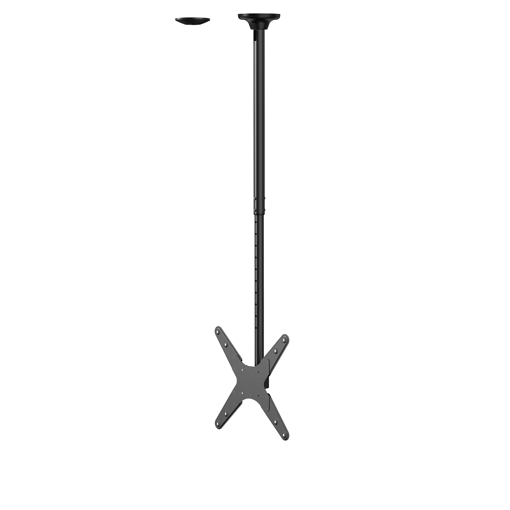 Neomounts FPMA-C340BLACK Monitor/TV mount ceiling 1 screen - 32-75" - max 50 kg - VESA 100x100-400x400 - h 106-156 cm - black