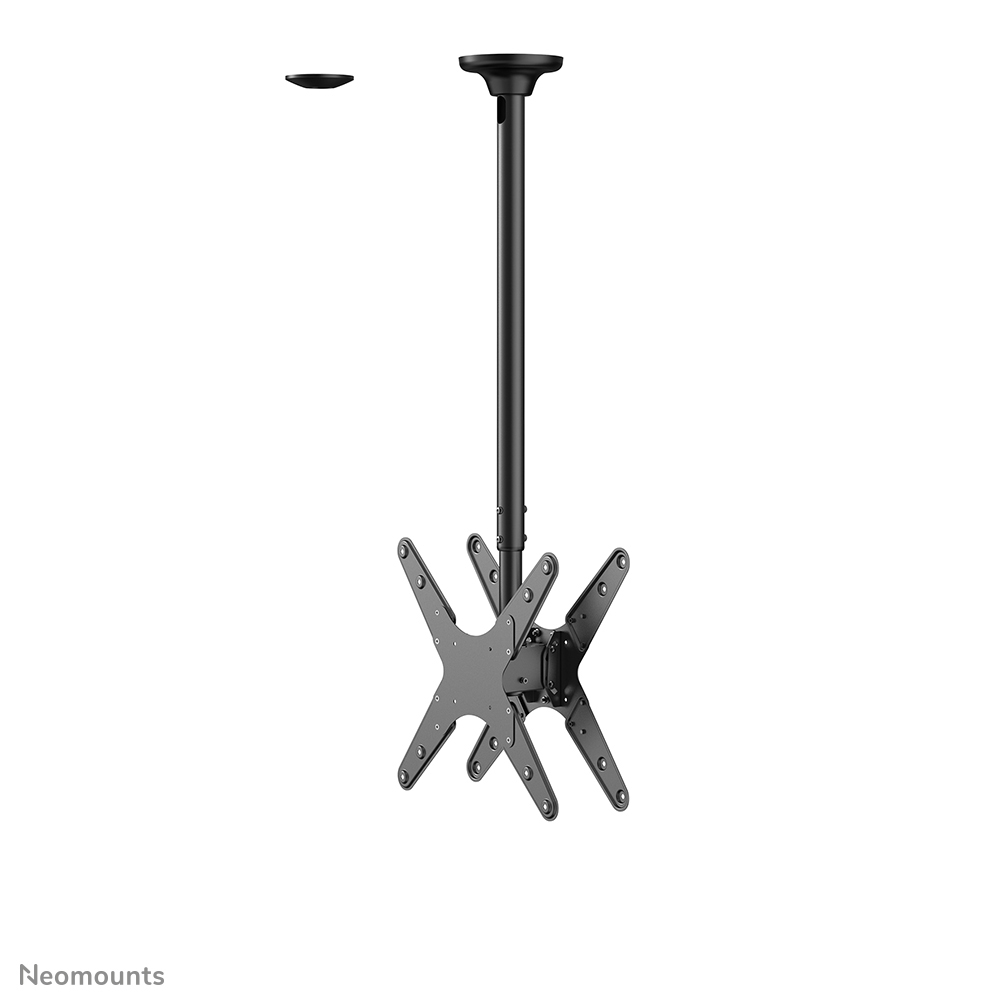 Neomounts FPMA-C340DBLACK Monitor/TV mount ceiling 2 screens - 32-75" - max 50 kg/screen - VESA 100x100-400x400 - h 106-156 cm - black