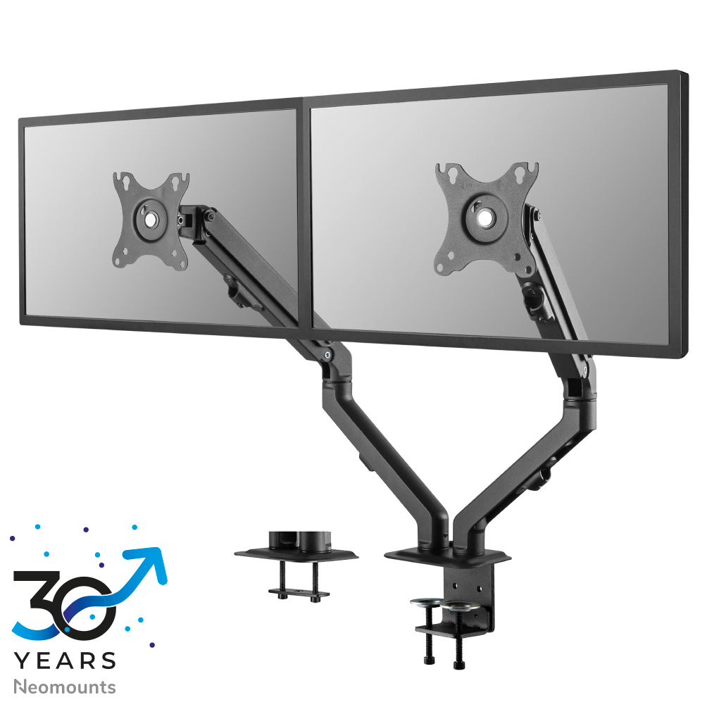 Neomounts FPMA-D650DBLACK Dual monitor arm - 17-27" - 2-7 kg/screen - coil spring - black