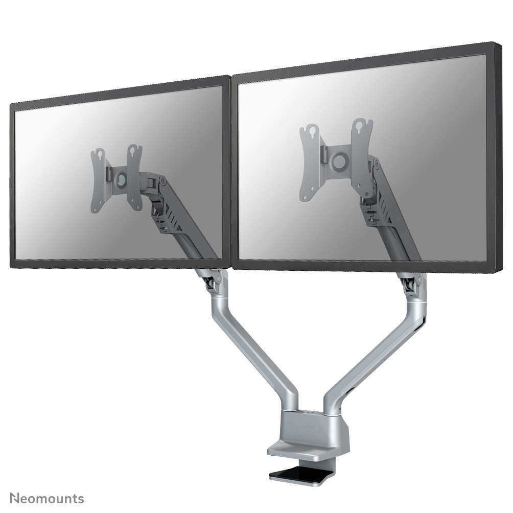 Neomounts FPMA-D750DSILVER Dual monitor arm - 10-32" - 2-8 kg/screen - gas spring - Topfix - silver