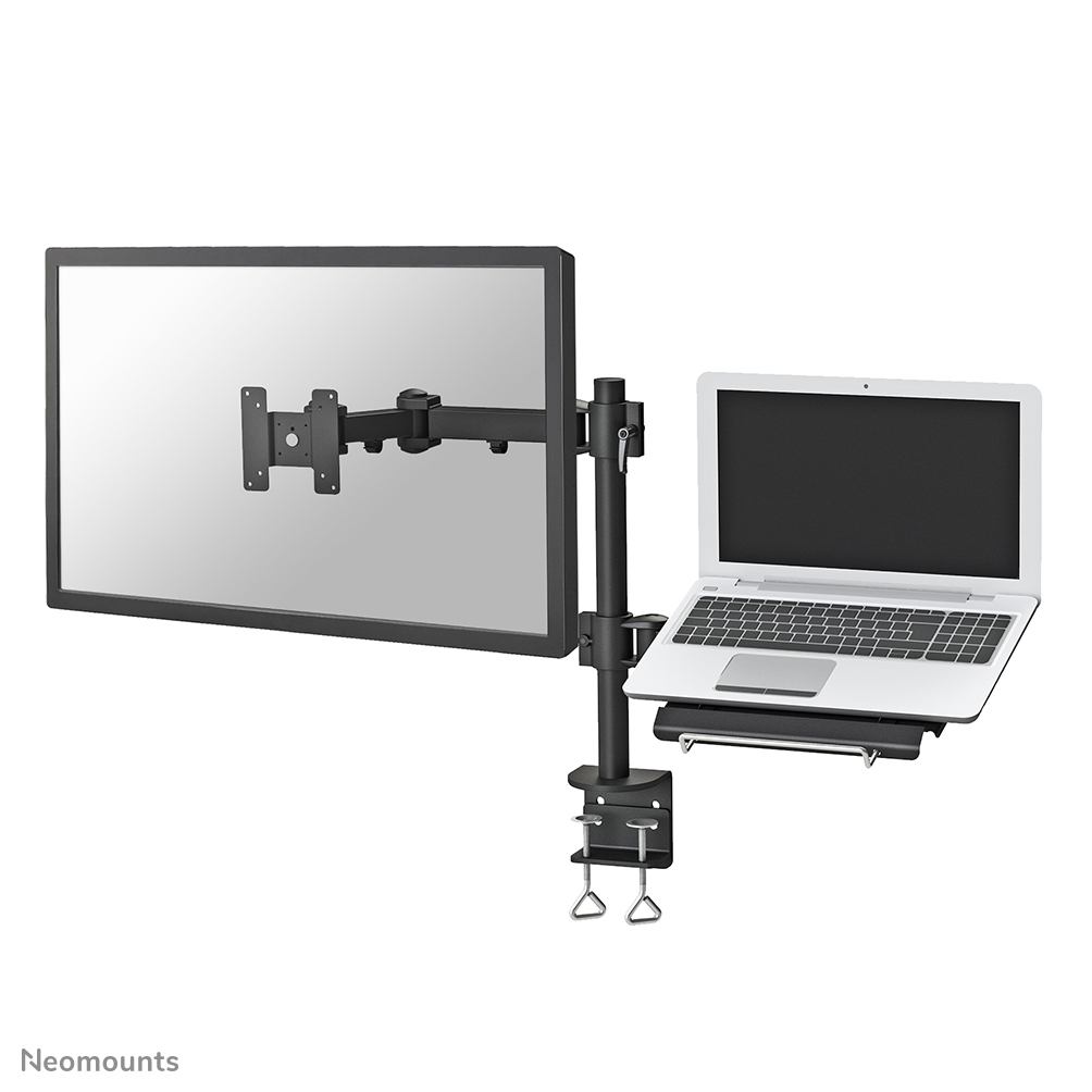 Neomounts FPMA-D960NOTEBOOK Monitor arm with laptop holder - 10-27" - 0-10 kg - black
