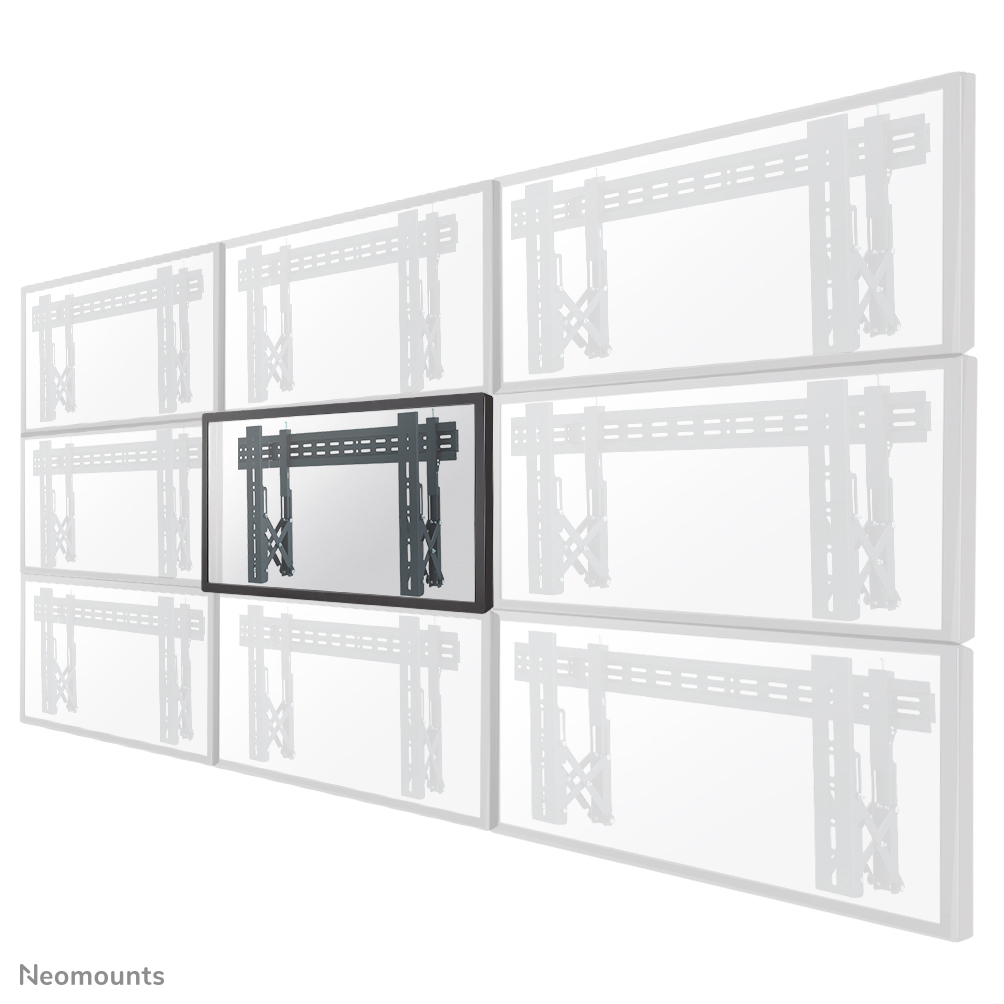 Neomounts LED-VW1000BLACK Videowall wall mount - 40-75" - max 50 kg - VESA 200x200-600x400 - d 5,6-21,5 cm - pull-out - micro adjustment - lockable (excl. lock) - black