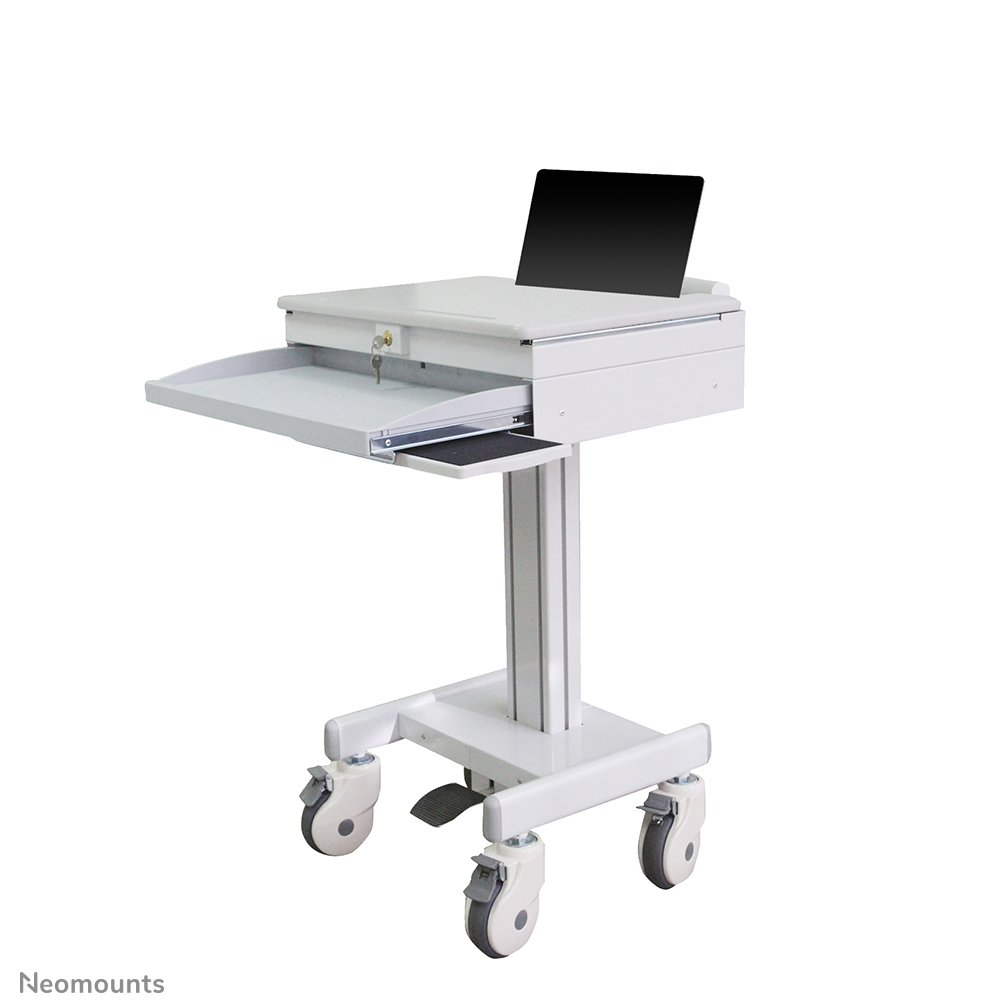 Neomounts MED-M100 Medical mobile workstation - 17" - max 5 kg - gas spring - lockable (incl. lock) - grey
