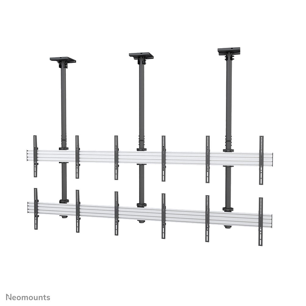 Neomounts NMPRO-C32 Videowall ceiling mount 6 screens - 32-55" - max 30 kg/screen - VESA 100x100-600x400 - h 325 cm - black