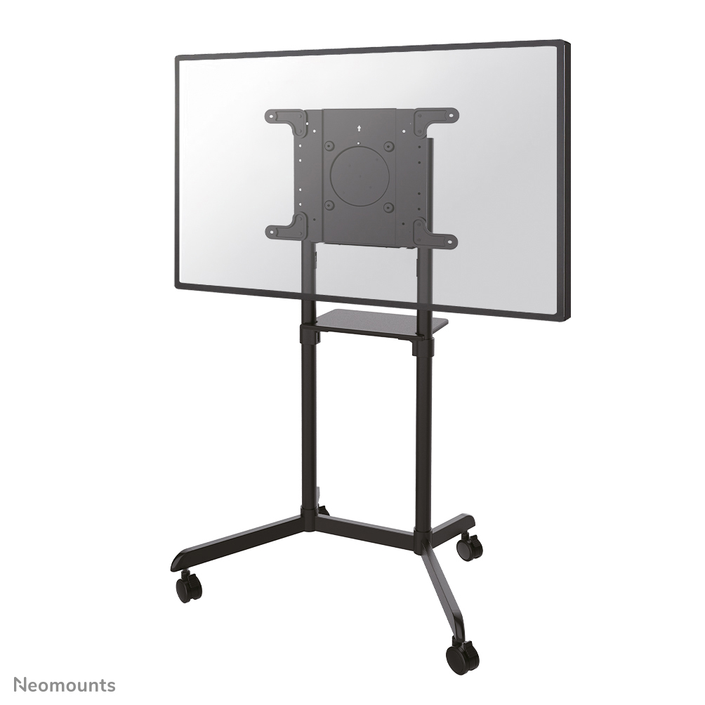 Neomounts NS-M1250BLACK TV trolley - 37-70" - max 70 kg - VESA 200x200-600x400 - 90° rotatable - incl. hardware shelf - black