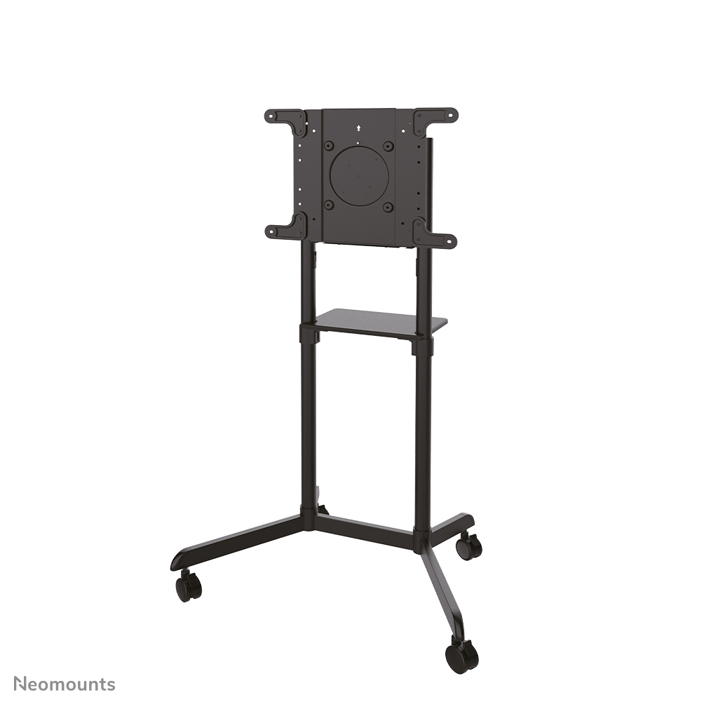 Neomounts NS-M1250BLACK TV trolley - 37-70" - max 70 kg - VESA 200x200-600x400 - 90° rotatable - incl. hardware shelf - black