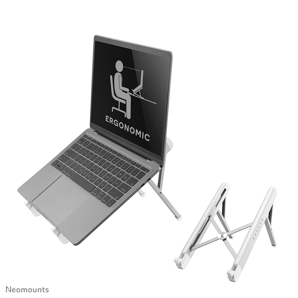 Neomounts NSLS010 Laptop stand - 11-17" - max 5 kg - 6 height positions - foldable - compact - universal - silver