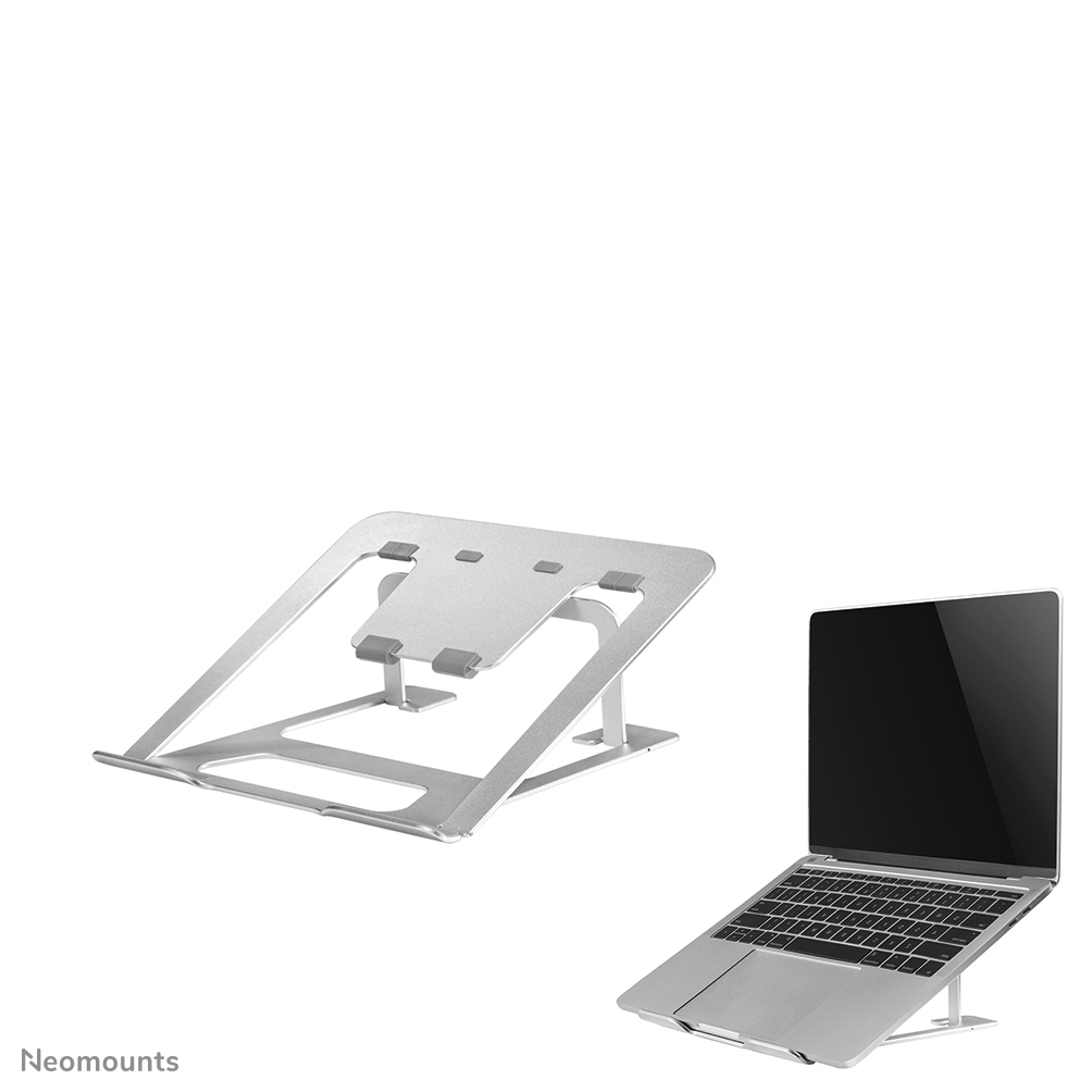 Neomounts NSLS085SILVER Laptop stand - 10-17" - max 5 kg - 6 height positions - foldable - compact - ultra-slim - universal - silver