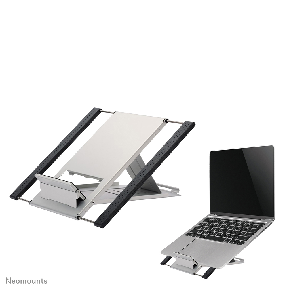 Neomounts NSLS100 Laptop stand - 10-22" - max 5 kg - 6 height positions - foldable - compact - universal - silver