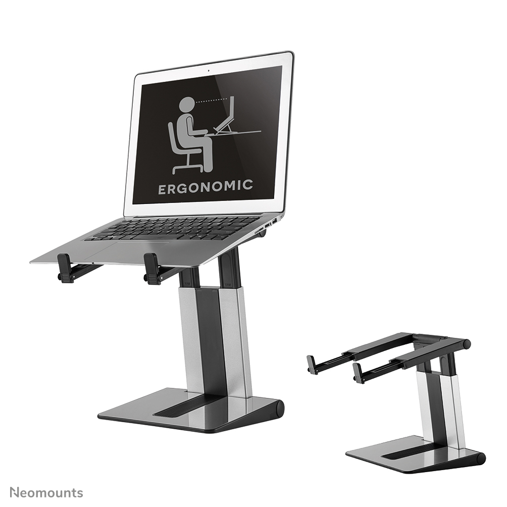 Neomounts NSLS200 Laptop stand - 10-17" - max 5 kg - h 20,7-26,7 cm - foldable - compact - universal - silver