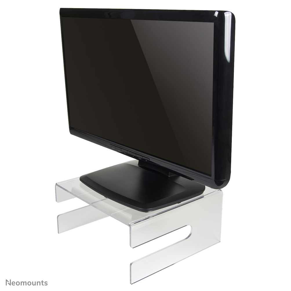Neomounts NSMONITOR50 Monitor/laptop riser - max 25 kg - hxwxd 12,5x26x25 cm - universal - transparent