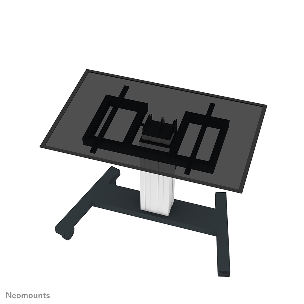Neomounts PLASMA-M2550TSILVER TV trolley - 42-85" - max 150 kg - motorised h 60-88 cm - VESA 400x200-800x600 - table tilt function - silver