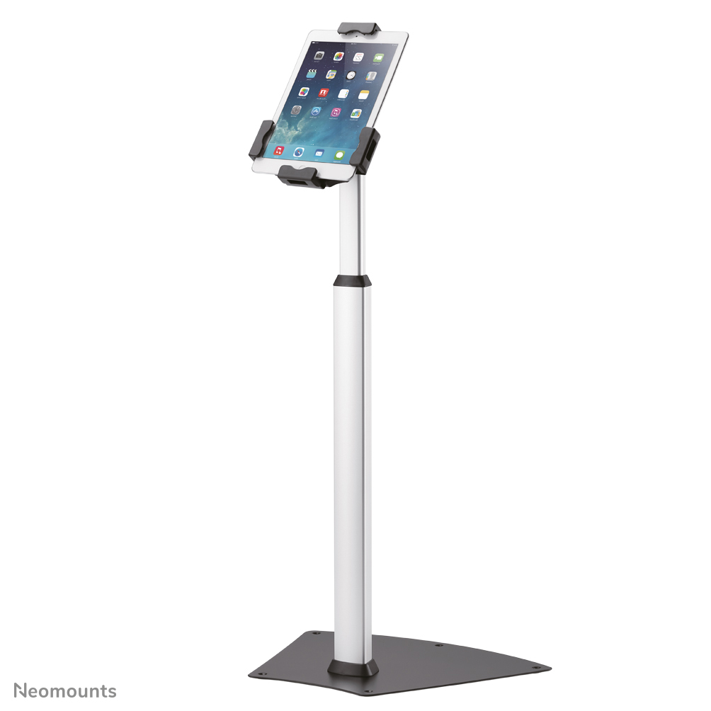 Neomounts TABLET-S200SILVER Tablet floor stand - 7.9-10.5" - 180° tiltable - 360° rotatable - lockable (incl. lock) - bolt-down - universal - silver