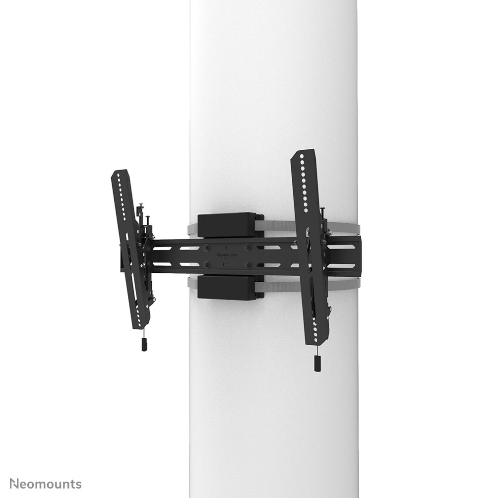 Neomounts WL35S-910BL16 Tiltable TV pillar mount - 40-75" - max 50 kg - VESA 300x100-600x400 - suitable for Ø 25-100 cm - d 6,9 cm - level adjustment - lockable (incl. security screw, excl. lock) - black