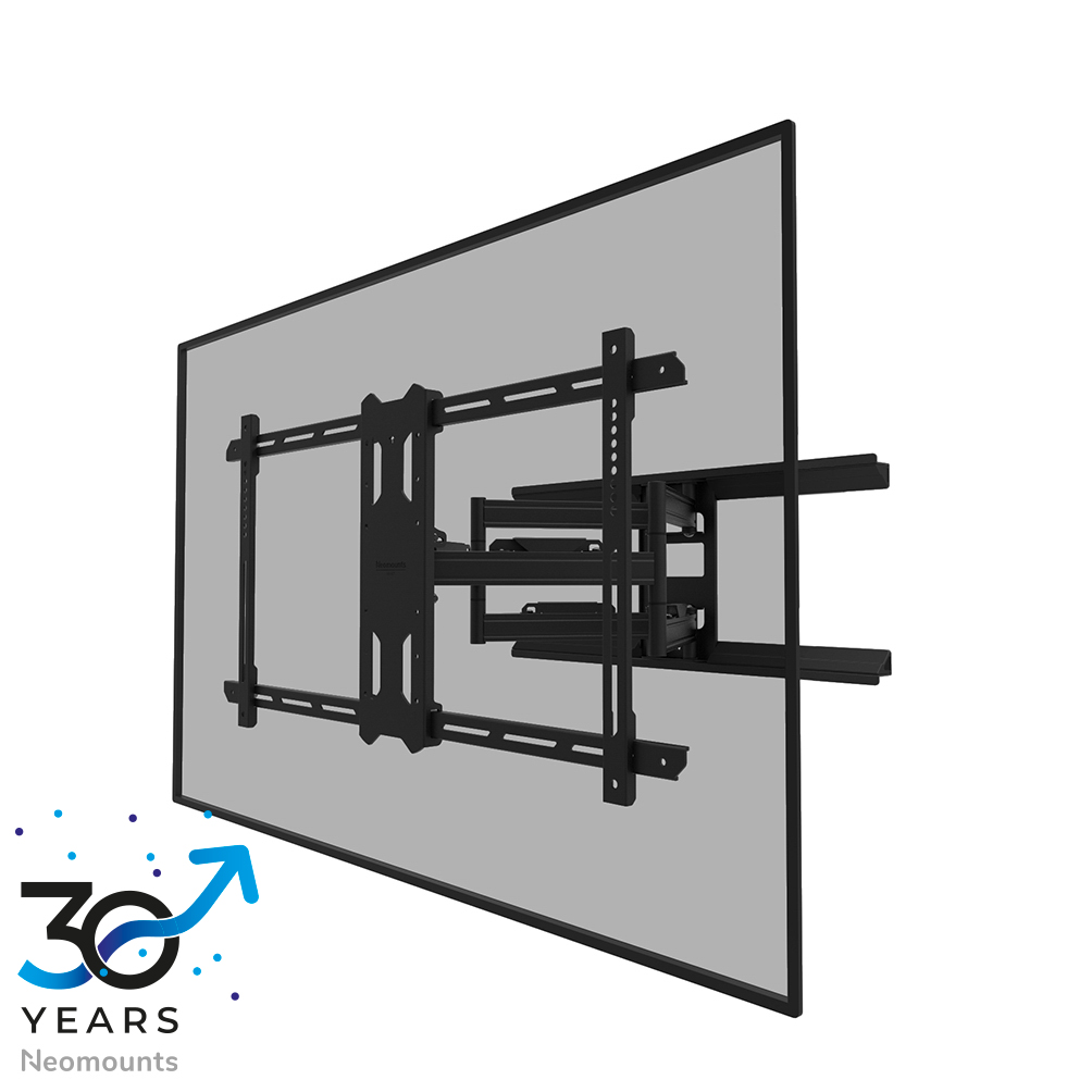 Neomounts LEVEL-850 WL40S-850BL18 Full motion TV mount wall - 43-86" - max 60 kg - VESA 200x100-800x400 - d 5-61 cm - level adjustment - Rapid Install-model incl. fixing template - black