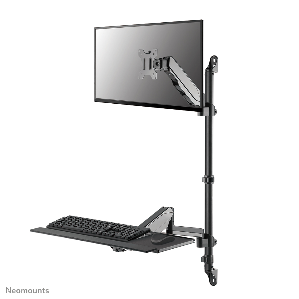 Neomounts WL90-325BL1 Sit-stand workstation wall - 17-32" - 1-9 kg (curved 6 kg) - gas spring - black