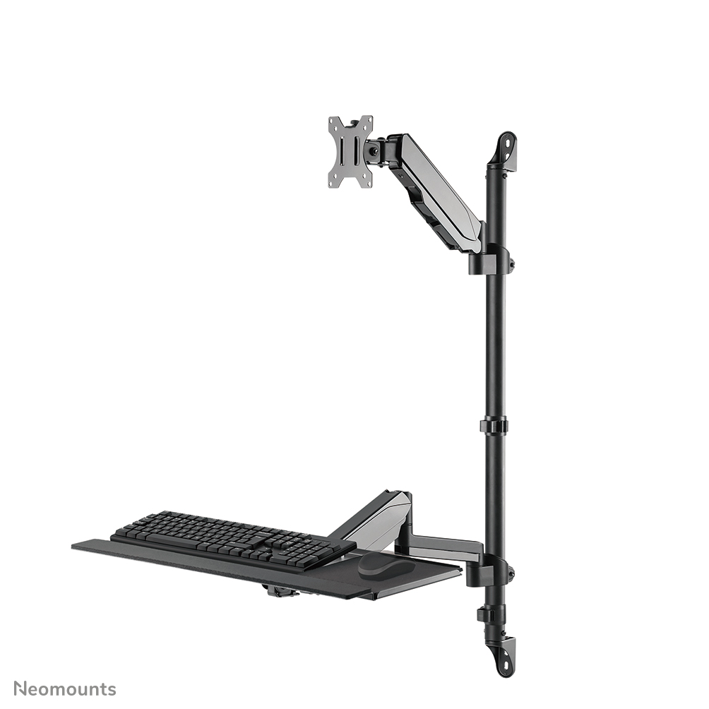 Neomounts WL90-325BL1 Sit-stand workstation wall - 17-32" - 1-9 kg (curved 6 kg) - gas spring - black